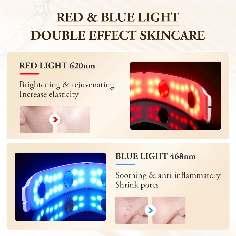 SlimLuxe V-Face – ANLAN EMS Face Lift Massager with Red & Blue LED Light