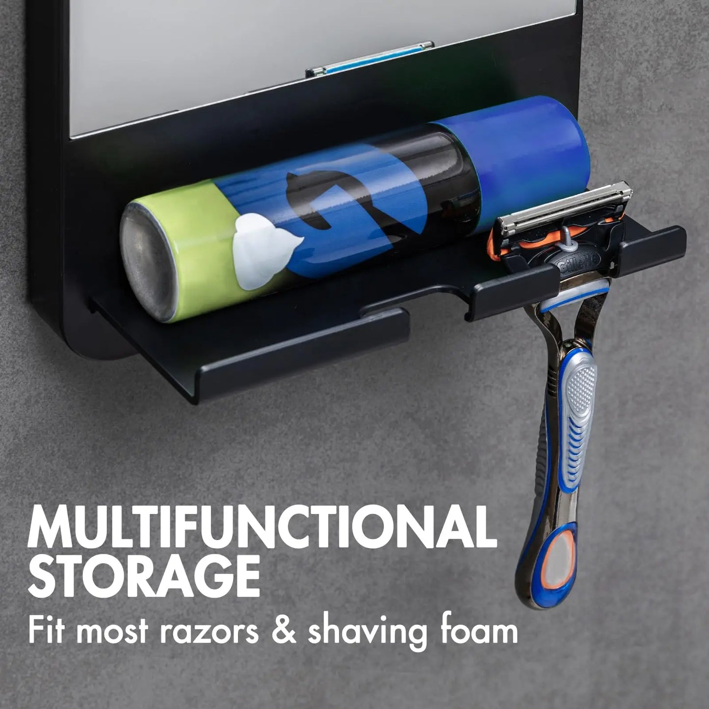 ClearShave Pro – Fog-Free Shower Mirror with Razor Holder (UK)