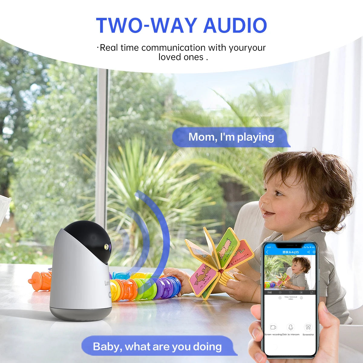 HomeGuard Pro 3MP – Smart Baby & Pet Monitor with Motion Tracking