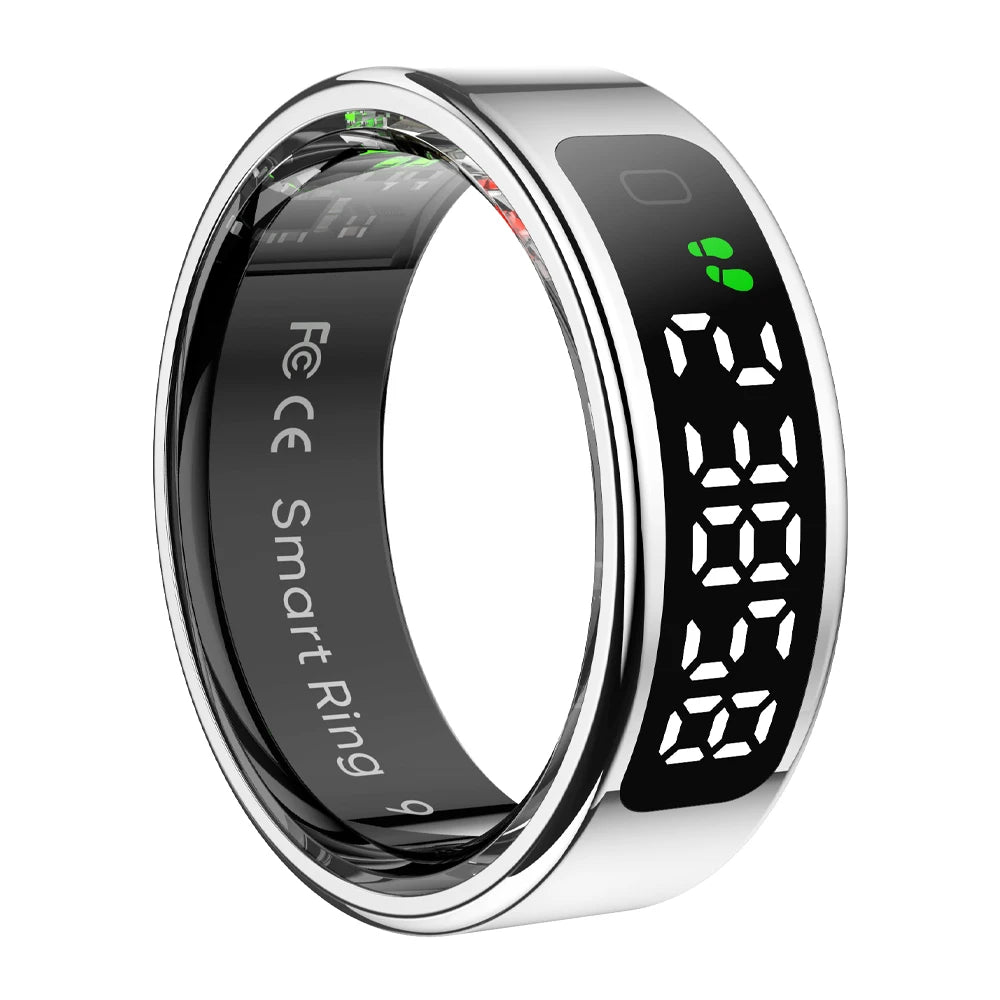 HealthBand R12 – Waterproof Smart Ring with Touchscreen & Fitness Manager