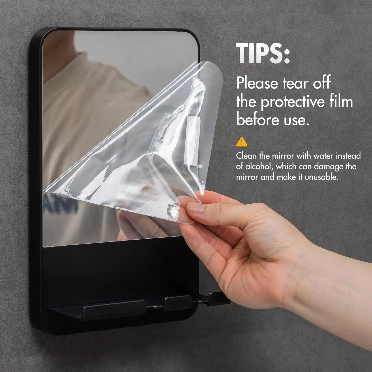 ClearShave Pro – Fog-Free Shower Mirror with Razor Holder (UK)