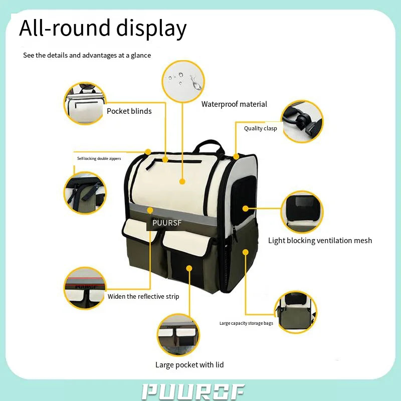 Puurof BreezePet – Large Capacity Windproof Cat Backpack (UK)