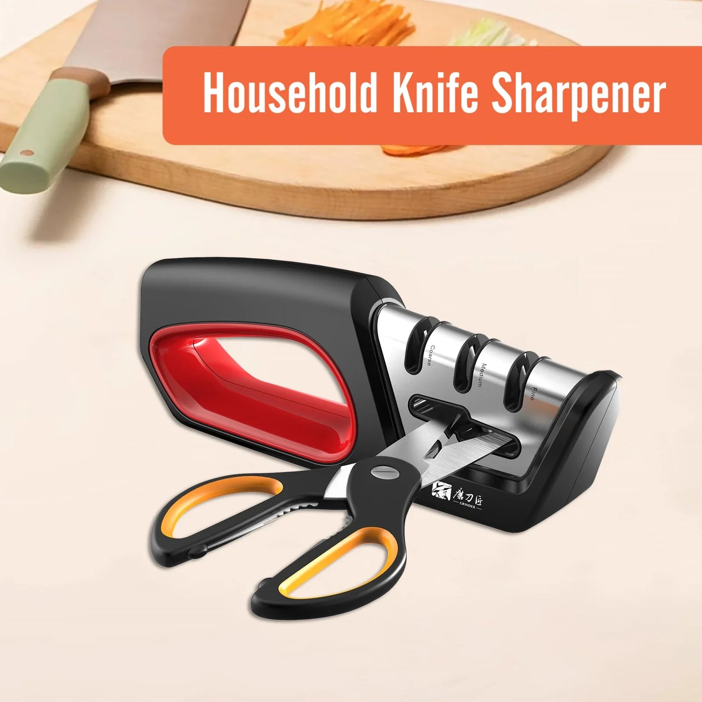 BladeTune Pro – 4-Stage Knife & Scissors Sharpener for UK Homes