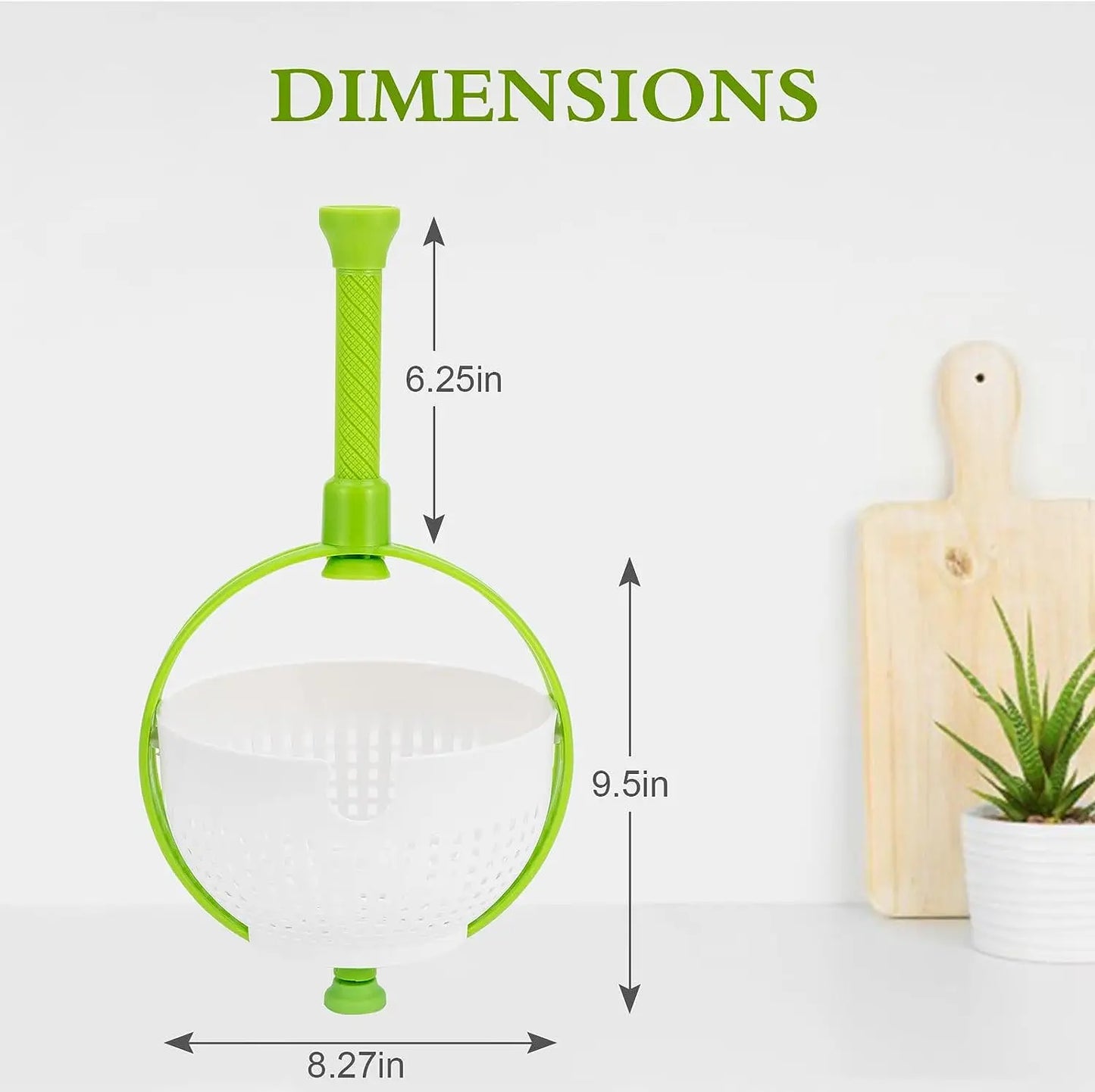 Panier égouttoir pliable et essoreuse à salade – Essorage des fruits et légumes