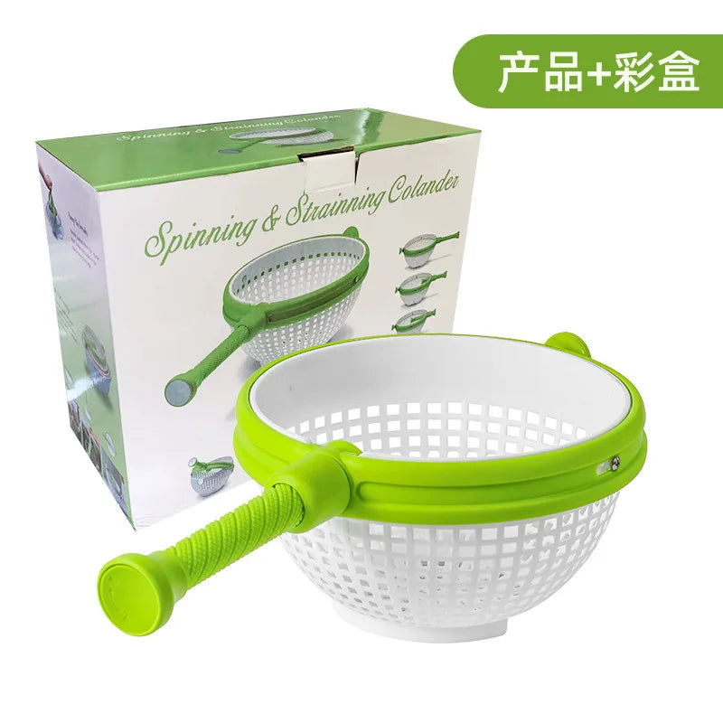 Panier égouttoir pliable et essoreuse à salade – Essorage des fruits et légumes