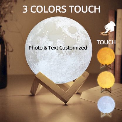 MoonLight Memories – Personalised Lunar Lamp with USB Rechargeable Light