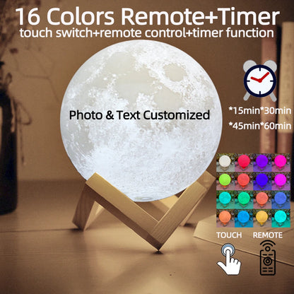 MoonLight Memories – Personalised Lunar Lamp with USB Rechargeable Light