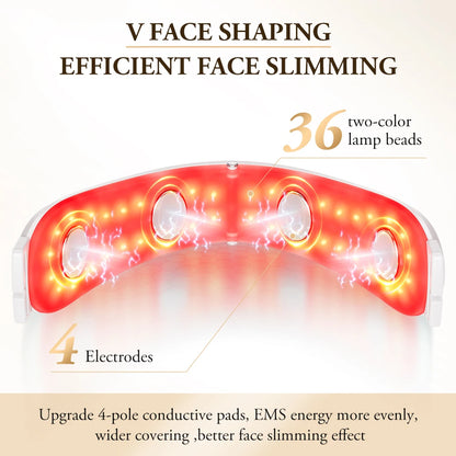 SlimLuxe V-Face – ANLAN EMS Face Lift Massager with Red & Blue LED Light