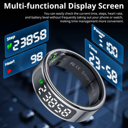 HealthBand R12 – Waterproof Smart Ring with Touchscreen & Fitness Manager