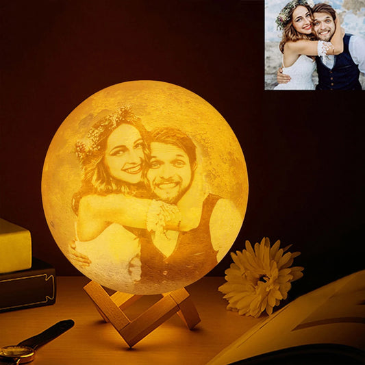 MoonLight Memories – Personalised Lunar Lamp with USB Rechargeable Light