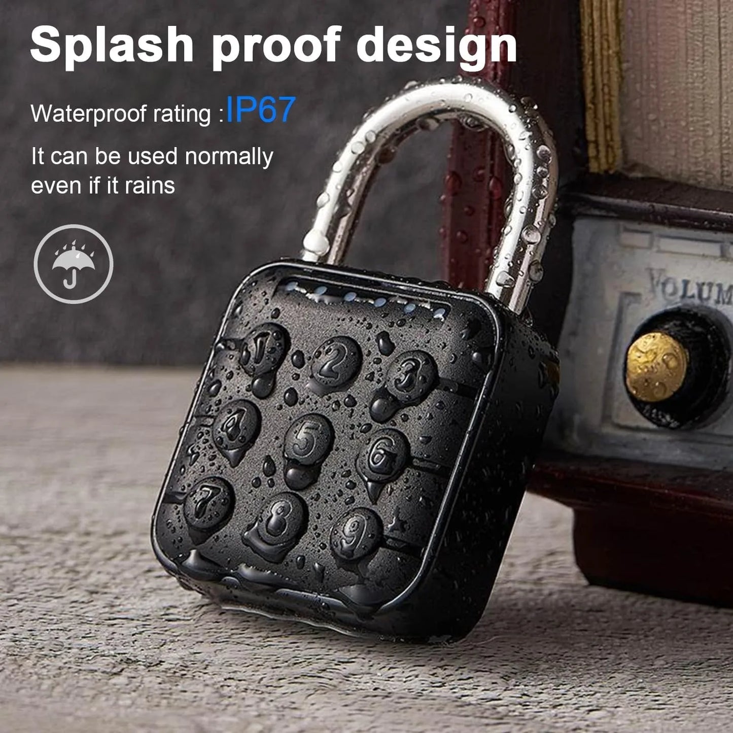 KeyFree Lock SY12 – Smart Waterproof Padlock for Travel & Gym
