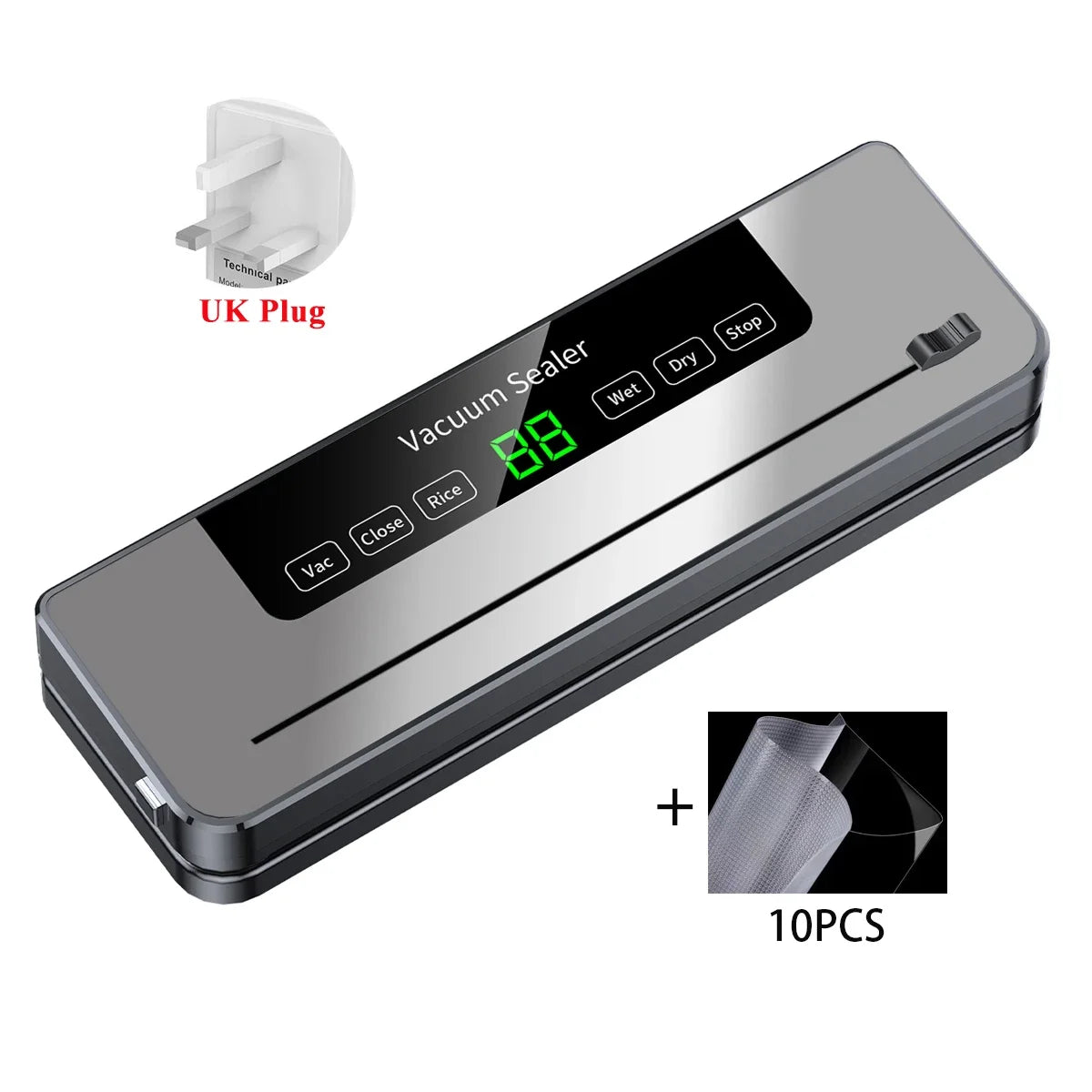 SealFresh Pro – Food Vacuum Sealer with UV & Cutter for Dry & Wet Foods (UK)